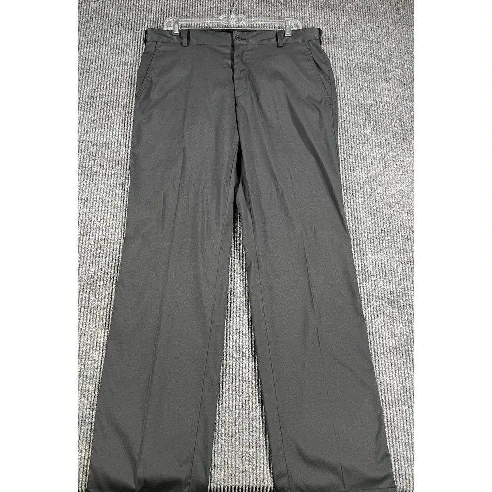Nike Golf‎ Pants Mens 34x34 Black Chino Dri Fit Performance Outdoor Lightweight